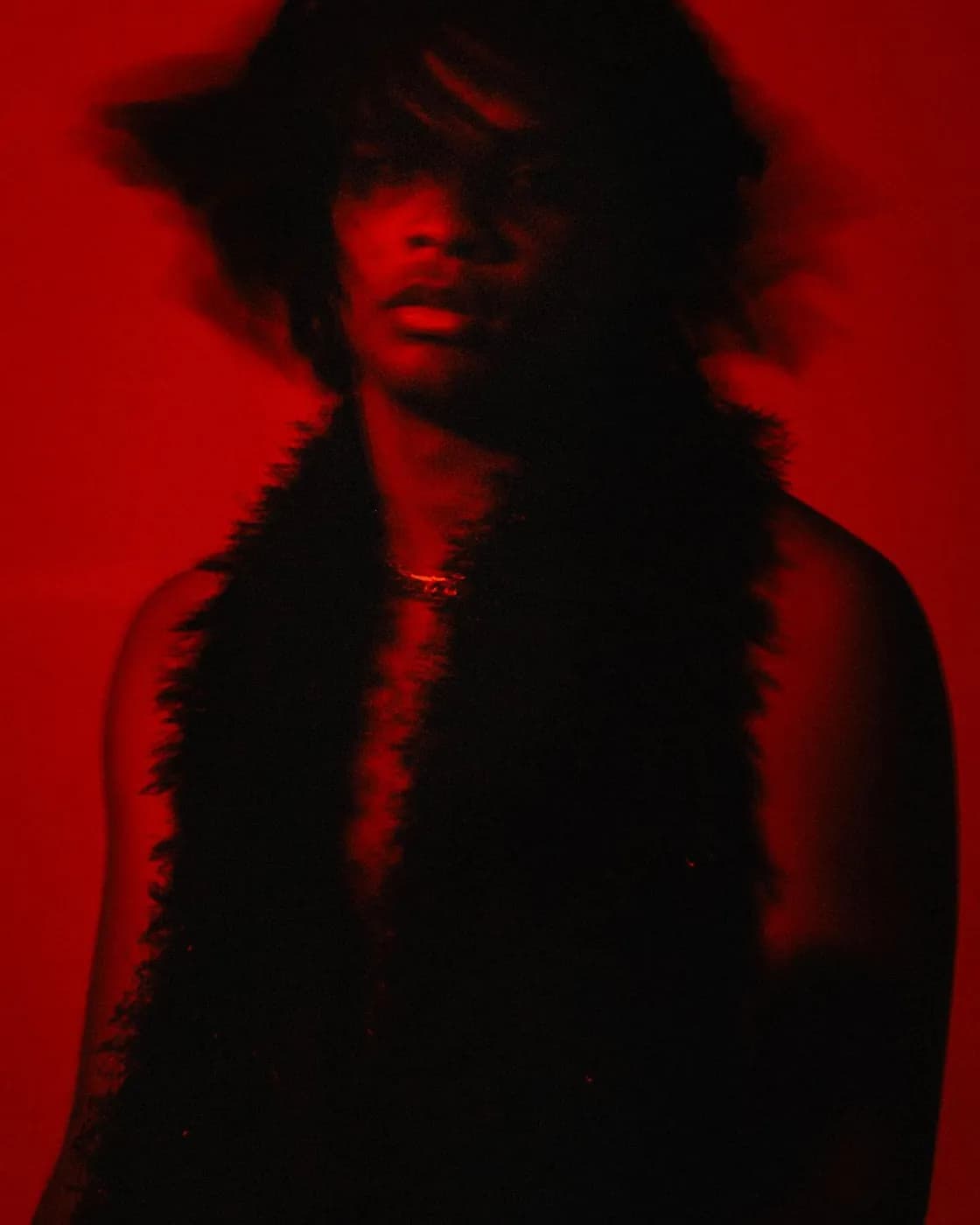 In red light